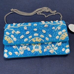 Beaded shell crossbody bag NWT